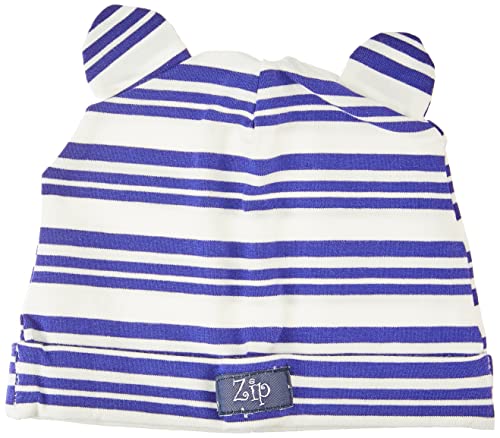 Zip Gorro Orelhinha (02 Peças) Listrado/Azul Bic