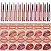 12Pcs Matte Lipstick + Lip Liner Pens Lip Combo Sets, Creamy Matte Lip Makeup Kit Long-Lasting Waterproof, Smudge-Proof Highly Pigmented Formula, Neutral & Nude Shades Makeup Set (Everyday Nudes Set)