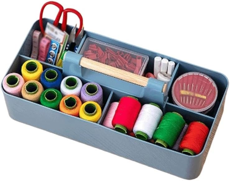 MVNOIRE Plastic Hand Sewing Thread Patching Tool Carrying Case Portable Needle Storage Box Household