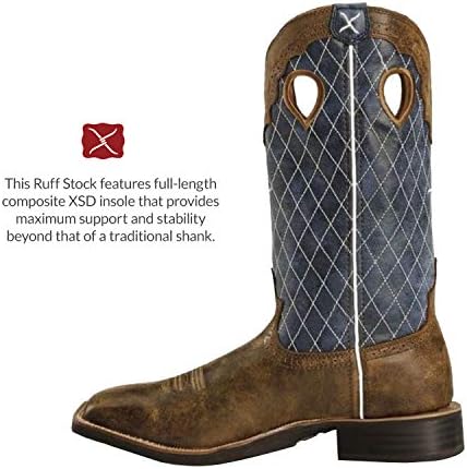 Twisted X Mens 14" Ruff Stock, Bomber & Blue, 8 D | Image 2