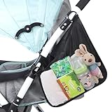 Accmor Universal Stroller Organizer, Side Sling Stroller Organizer, Mesh Cargo Net Stroller Storage Caddy Accessories, Stroller Bag Accessories Fits for Uppababy, Nuna, Baby Jogger, Doona Strollers