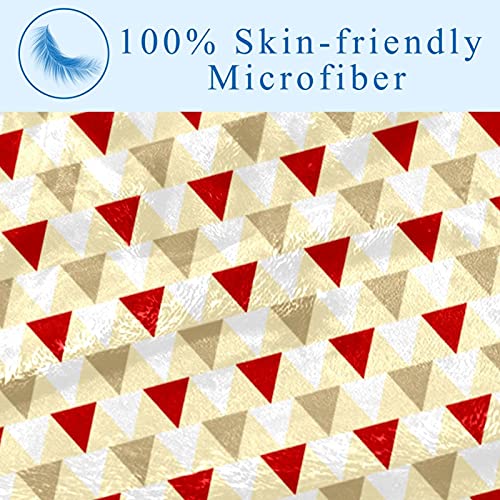 Couverture douce contre le froid motif triangle pour lit et extérieur