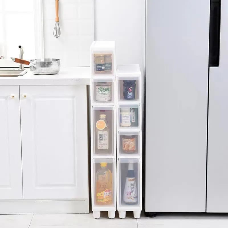 Image of MosQuick 5 layer Sleek Narrow Chest of Drawers Drawer Cabinet for Bathroom Living Room kitchen cabinet Multipurpose Drawers for Storage organizer plastic drawers storage pantry unit for kitchen