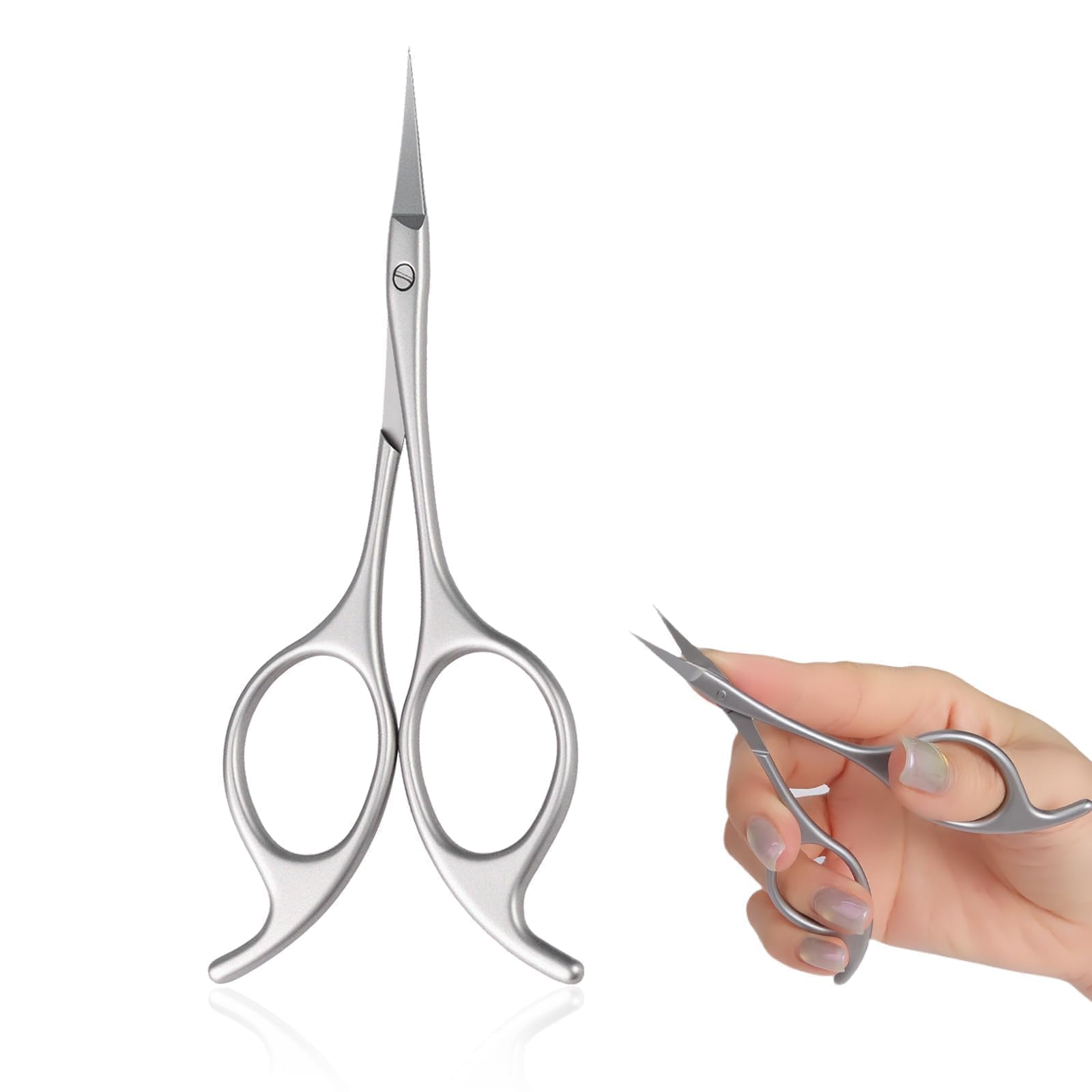 Tijeras para cutículas de uñas de cola de mariposa: más estables, antideslizantes, multifacéticas, con chorro de arena, cortador de cutículas de acero inoxidable, kit de manicura para cejas