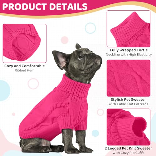Image of Queenmore Small Dog Sweater for Small Dogs Girl, Winter Dogs /Cats Pullover