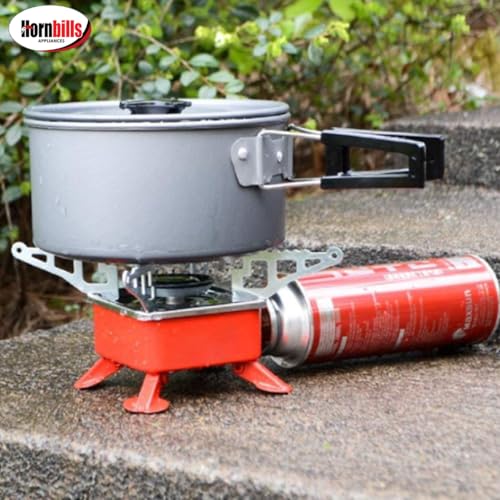 Image of Hornbills Portable Camping Gas Stove Outdoor Camping Stove - 2800W- Ultra Light Folding Cooking Gas Burners Stove - Hiking, Outdoor Picnic & Emergencey stove, Stainless Steel