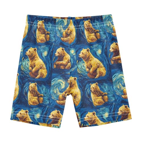 Caihoyu Toddler Girls Shorts Soft Cotton Bike Short Leggings Under Skirt 4T Beauty Bears