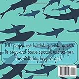 Zoom IMG-1 2nd birthday guestbook shark party