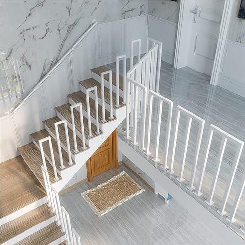 Rampe d'escalier en fer forgé noir, kit balustre de sécurité pour marche intérieur extérieur
