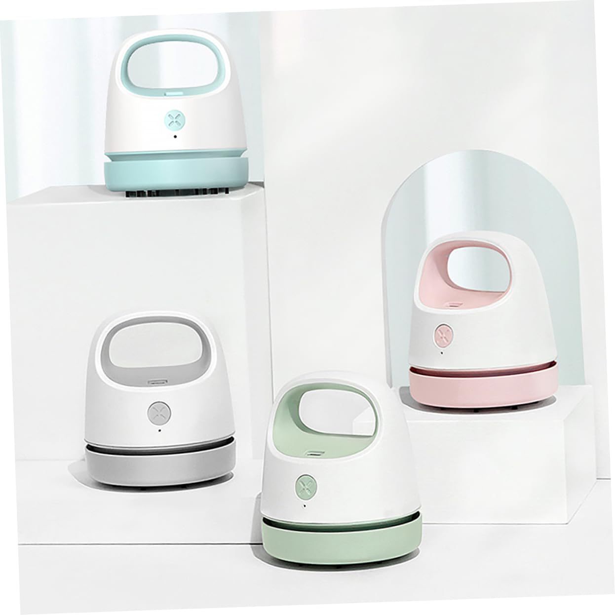Aspirapolvere Portatile USB per Scrivania Design Ergonomico, Mini e Leggero, per Scuola e Auto, Raccoglie Polvere, Peli di Animali e Briciole