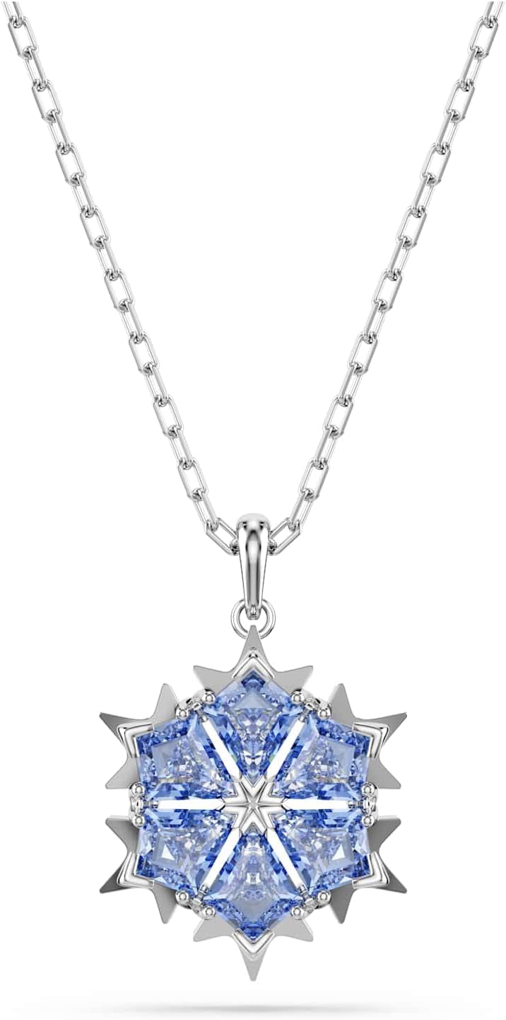 Swarovski Magic set, Snowflake, Blue, Rhodium finish