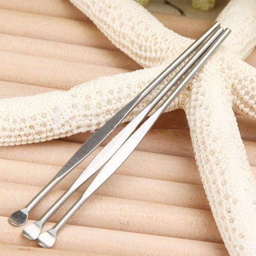 Fat-catz-copy-catz 3pcs Steel Silver Ear Pick Curette Wax Cleaner Removal Health Stick Tool
