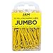 JAM Paper® - Jumbo Paper Clips - Large Yellow 2 Inch Paperclips - 75 paper clips per pack
