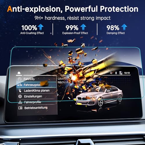 SHAOHAO For BMW X1 F48 / X2 F39 2021-2023 G32 10.25 Inch Car Navigation Screen Protector Scratch-Resistant 9H Anti-Fingerprint Tempered Glass Screen Protector Tempered BMW x1 f48 - Image 2