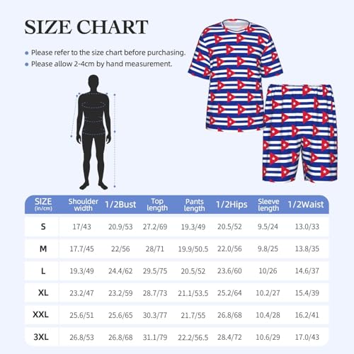 Pyjama homme drapeau cubain ensemble 2 pièces décontracté - 6