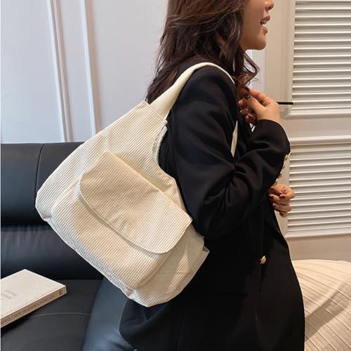 Bolso Tote de Pana para Mujer con Compartimentos miniatura 5