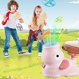 Unyfu Flying Disc Launcher Toy Outdoor Toys for Kids Fun Outdoor or Indoor Toy with 8 Flying Saucers