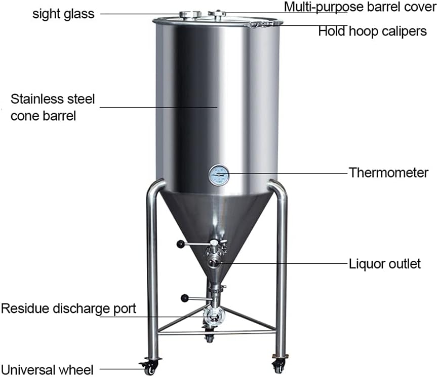 50L Stainless Steel Brew Fermenter Home Brewing Brew Bucket Fermenter With conical base Brewing Equipment