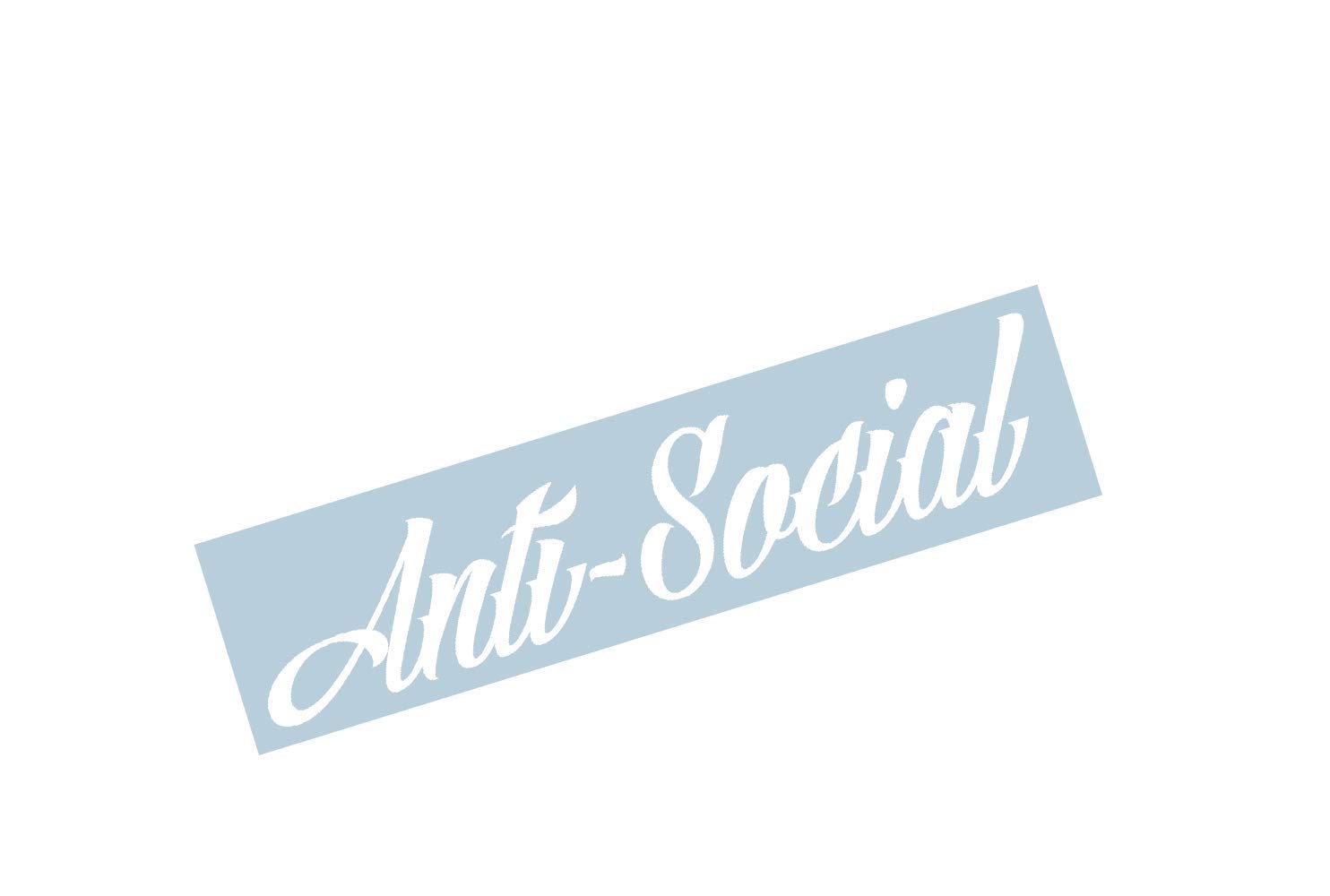 Xpin Graphics Anti-Social Sticker JDM Slammed Windshield Drift Lowered car Window Decal 13"