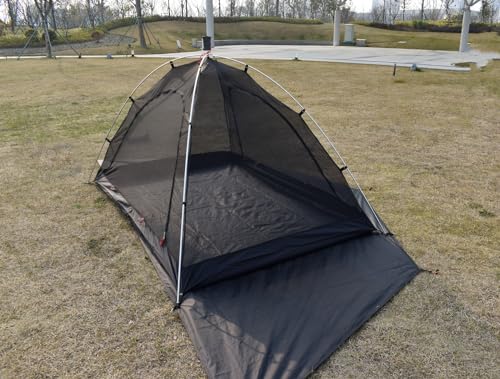Carpa de malla para 2 personas impermeable, negra miniatura 5