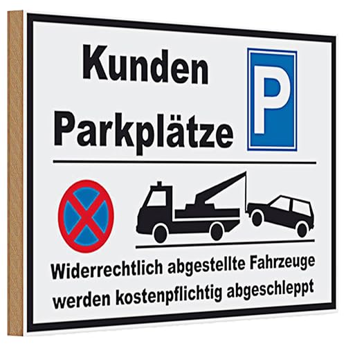 Kundenparkplätze | Schild | Abschlepphinweis | Außenbereich | 20 cm x 30 cm