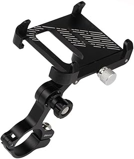 ESUALS Aluminum Motorcycle Bike Phone Holder Handlebar Clip For 3.5-7 Inch Multi-angle Rotatable Bicycle Cell Phone Holder