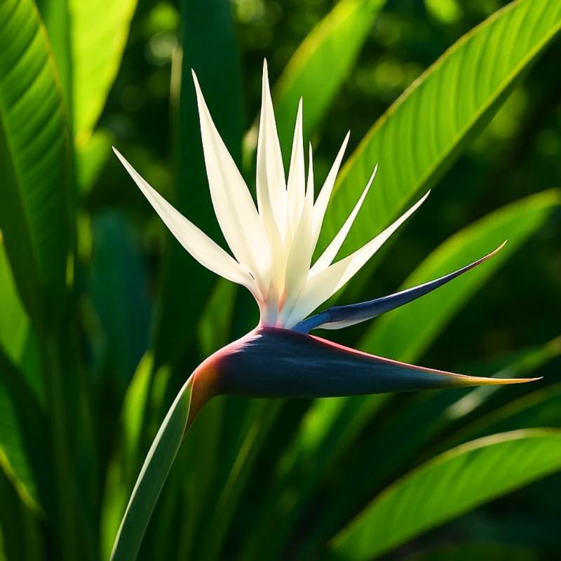 Set 4 White Bird of Paradise Plants Live, 4-8 Inch Tall Tropical Plants for Indoor Outdoor Growing