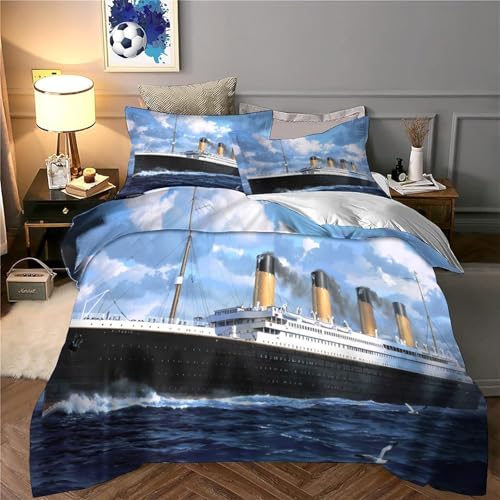 Housse de couette cerf 3D microfibre résistante 220x240