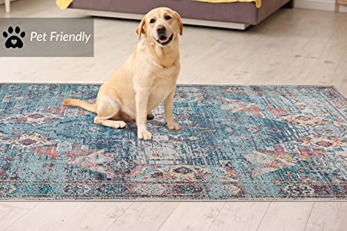 Monolia Machine Washable Area Rugs Perfect For Living Room Rugs,Bathroom Runner, Kitchen Rug, Bedroom Rugs, Entryway Rug, Persian Home Decor, Floor Decoration (5’3” X 7’5”) #TOP4