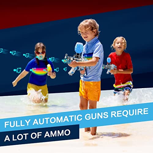 Gel Gun Ammo Splatter Ball Gun Ammo, Blue Gel Water Beads 7-8Mm For Cap Gun [10 Pack-100000 Pieces] Non-Toxic Eco-Friendly Gel Burster Bullets #TOP5