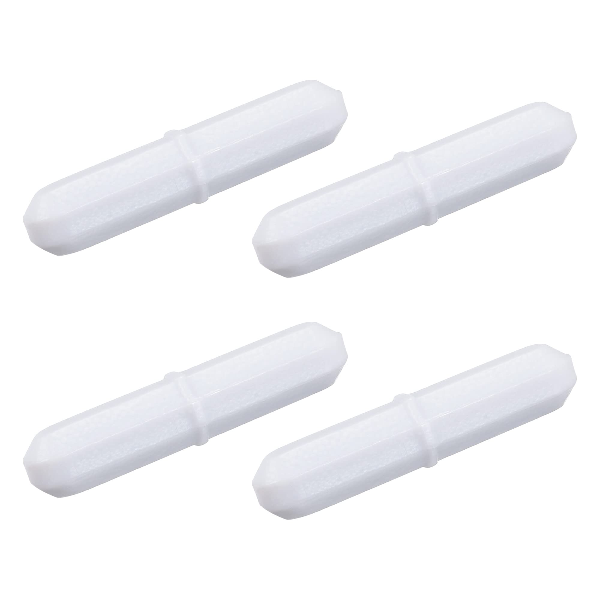 MECCANIXITY Magnetic Stirrer Mixer Stir Bar Rod 40mm(1.57") with Ring Shape PTFE Coating Magnet White for Laboratory Pack of 4