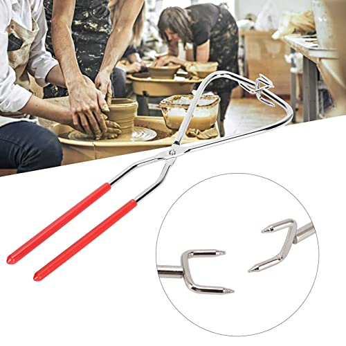 DIY Pottery Tool 360 Degree Glaze Blowing Stainless Steel Pottery Sculpture Tongs Pottery Tongs for Craft Ceramic Pottery Tools Ceramics Pottery - Image 2