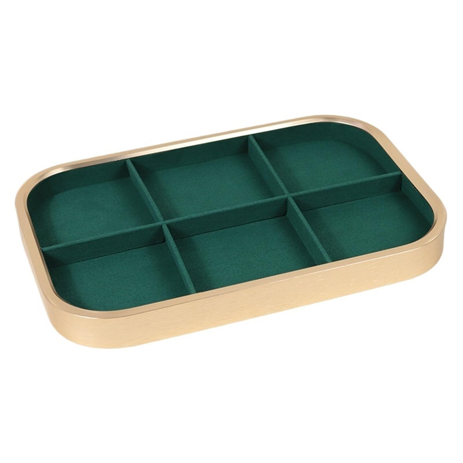 MKYYIOED Jewelry Trays Metal Jewelry Display Tray Necklace Ring Velvet Jewellery Storage