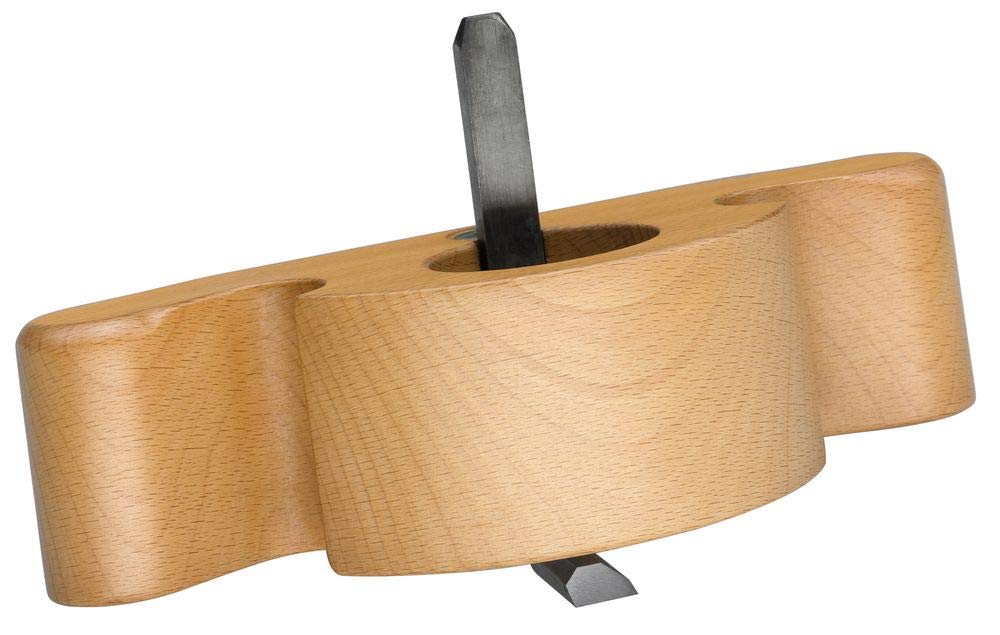 Grundhobel (mit 3 auswechselbaren Eisen (10, 15 und 20 mm) Tischlerwerkzeug, Schreinerbedarf, für präzise Hobelarbeiten, Werkstattbedarf, Handhobel Zubehör) 500-E