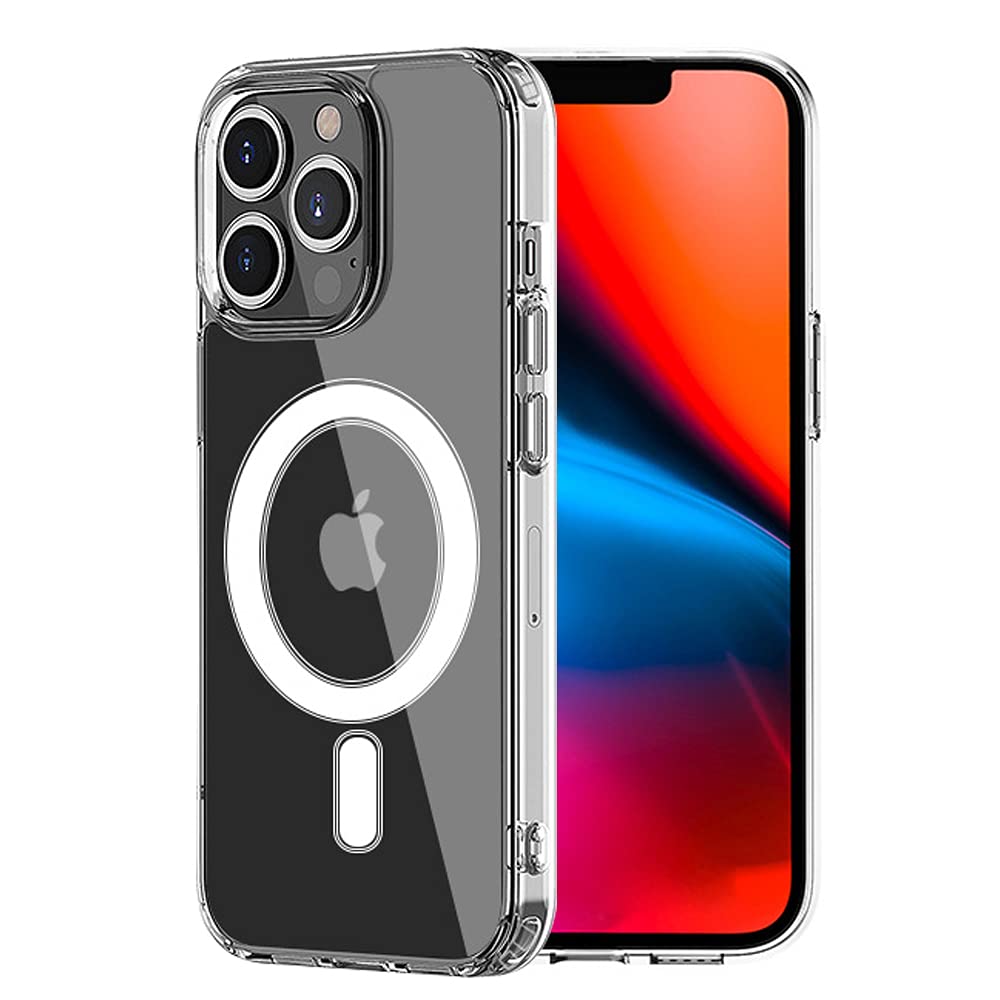HiChilli Custodia Con MagSafe Per IPhone 13 Pro Max - Trasparente Anti-ingiallimento, Ultra Sottile 1,5mm - 2