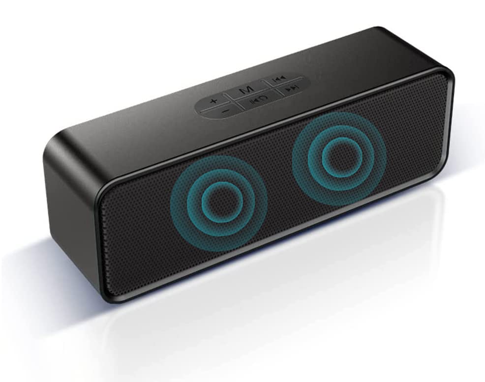 WSNDY Bluetooth Speaker, 360 HD Surround Sound Portable Wireless Bluetooth 5.0 Speakers with Enhanced Bass, 12H Play, Support Bluetooth/U-Disk/AUX Audio/TF Card, for Gadren, Party, BBQ, Home, Travel