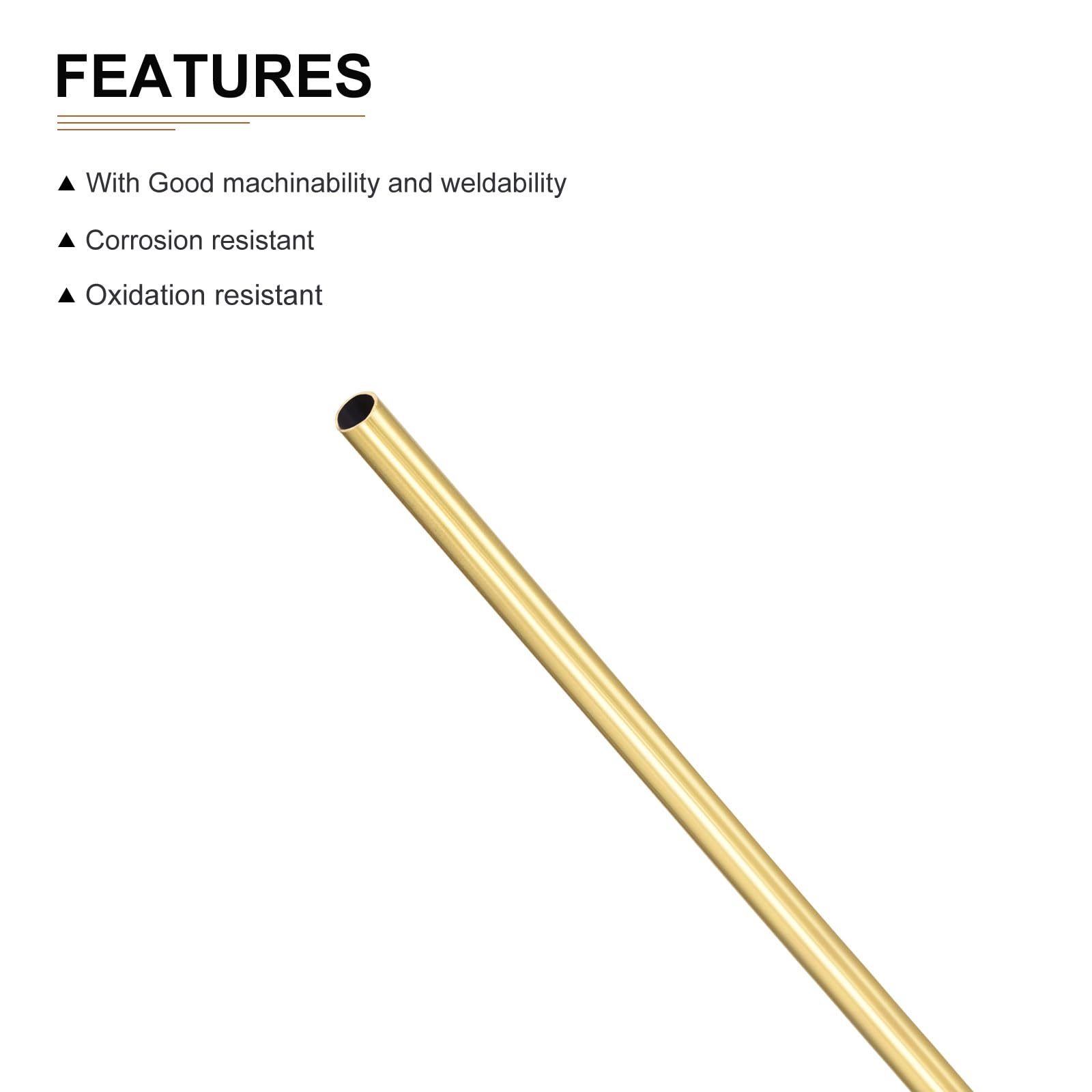 Tableau Rouen Laiton Rond Tube 1.5mm OD 0.25mm Mur Épaisseur 300mm