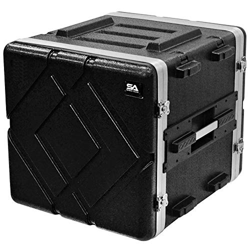 Seismic Audio - SALWR10D - Gabinete ligero ABS para Rack de 10 espacios - 10U PA DJ Race para amplificadores y efectos miniatura 3