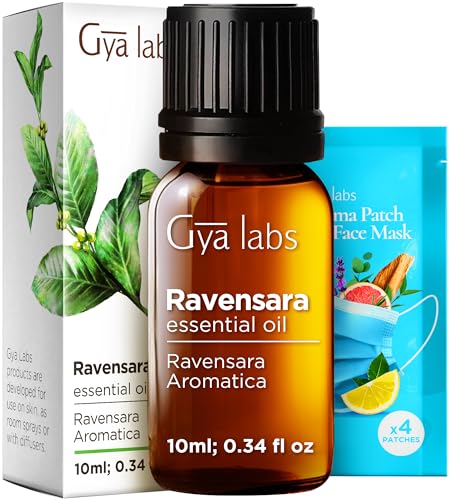 Image of 100% Pure Ravensara Essential Oil - 0.34 Fl Oz - Ravensara Oil for Hair, Skin, Diffuser, Aromatherapy & DIY Candle Making Scent
