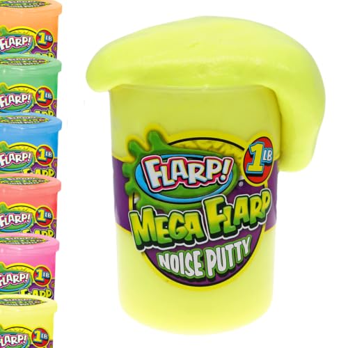 JA-RU 1Lb Mega Flarp Noise Putty Fidget Toy (6 Assorted Units) 335-6