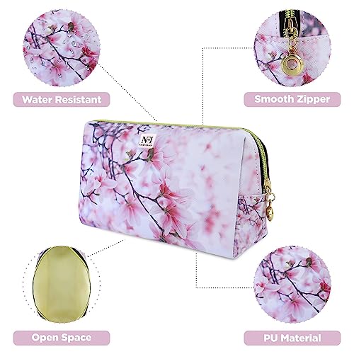 Image of NFI essentials Makeup Pouch Set of 3 Piece, Stylish Pouches for Makeup Accessories, Travel Pouch for Women, Cosmetic Pouch, Vanity Case, Jewellery Pouch, Toiletry Make up Bag