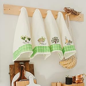 Lavien Home, Kitchen Towels Highly Absorbent Soft Tea Towels Housewarming Gift Olives (Set of 4) Turkish Cotton Waffle Weave Embroidered Green Farmhouse Decor, 16 x 24 inches Lavien Home Kitchen Towels Highly Absorbent Soft Tea Towels Housewarming Gift Olives Set of 4 Turkish Cotton Waffle Weave Embroidered Green Farmhouse Decor 16 x 24 inches