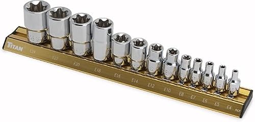 Titan 17403 E-Star - Juego de llaves de vaso (13 piezas)