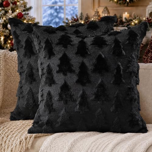 DFXSZ Christmas Tree Pillow Covers 18x18 Set of 2 Christmas Decor...
