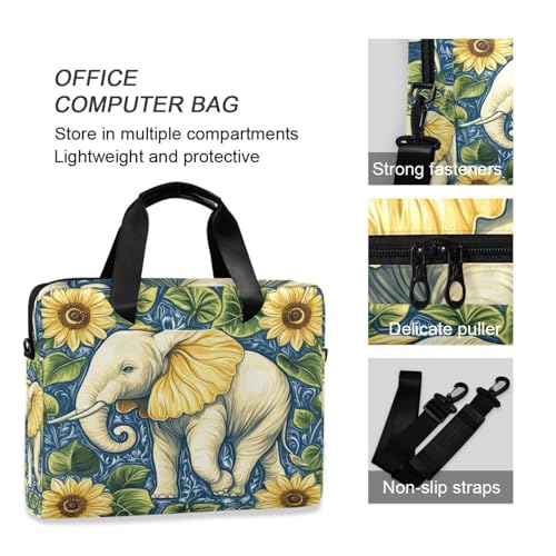 Funda portátil para laptop 15.6 pulgadas con pintura de elefantes miniatura 6