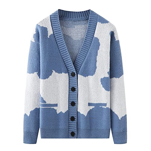 Cardigan homme zippé bleu veste d'automne pratique avec sa poche sécurisée