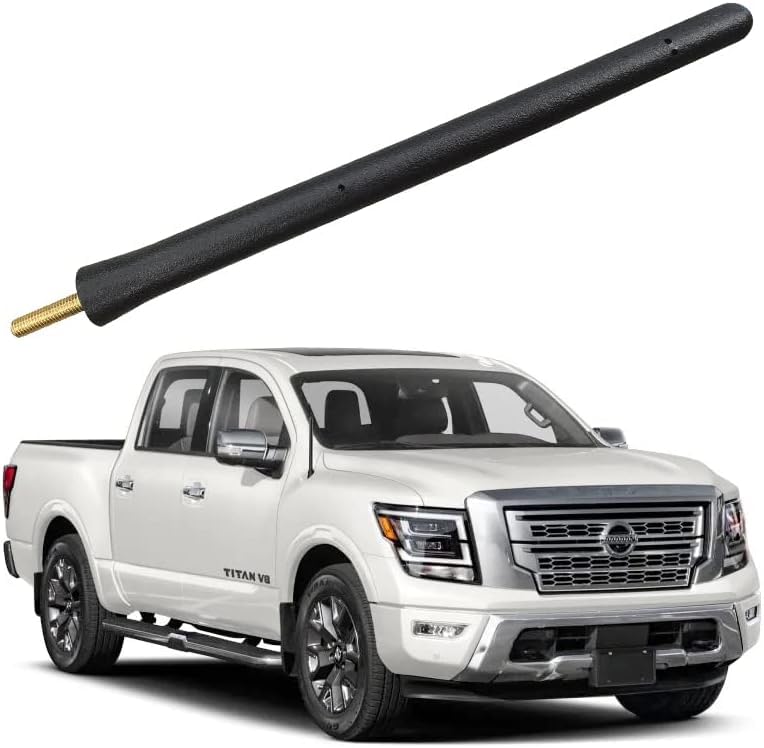 Antena corta de 6 3/4 pulgadas resistente a lavados para Nissan Titan 2019-2024 con bobina de cobre