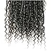 Crochet Boho Faux Locs With Human Hair Curls Knotless Pre Looped Goddess Bohemian Soft Dreadlocks Braiding Hair for Black Women Meadow Hair 18inch 96locs