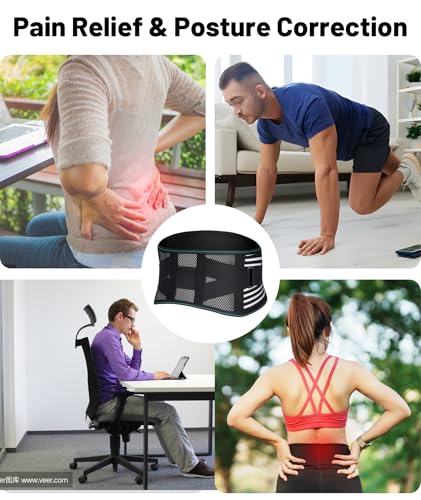 Image of Back Pain Relief Belt for Women & Men, Adjustable Back Support Belt with Breathable Fabric, Posture Corrector for Herniated Disc & Sciatica, Lightweight Waist Belt for Daily Use