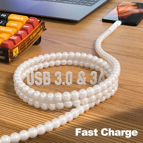 Cable USB a USB C 60W para iPhone 16 15 Pro Max Samsung S25 S24 blanco 2